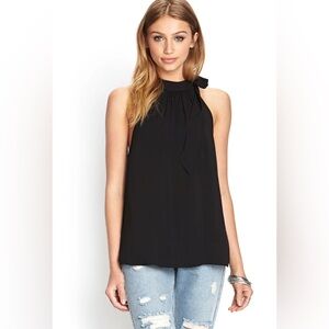 Bobi Black Tie Halter Top size Small